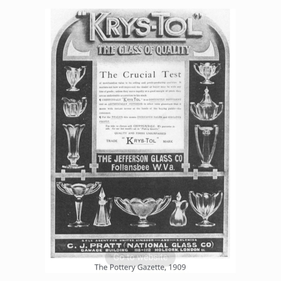 Early 1900’s Central Glass Works-(Krystol) Pedestal Dish Salt Dip/Cellar/Eyewash - Picture 2 of 16